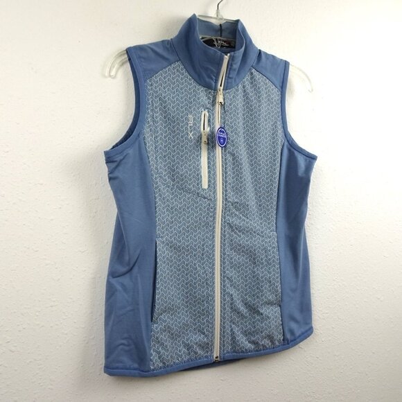 RLX Ralph Lauren Golf Vest Women's Size XS Blue Full Zip Wicking Sleeveless - Picture 4 of 12